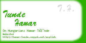 tunde hamar business card